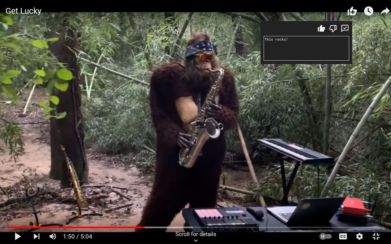 A screenshot of the 'Better Youtube Interactions' extension's features